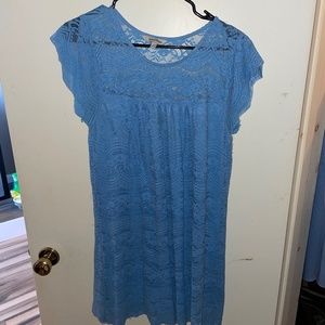 Short blue lacy dress